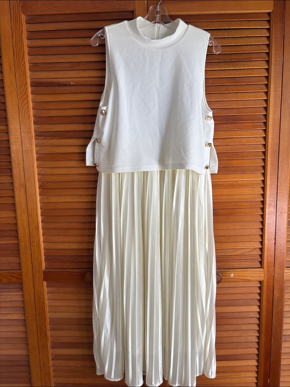 SSYS Samantha Pleated
Twofer Midi Dress In Ivory
Pleated Satin Maxi Skirt Sz M - Picture 4 of 11